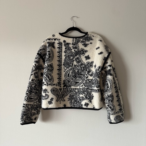 Paisley Sherpa Front-Tie Jacket - Picture 3 of 6